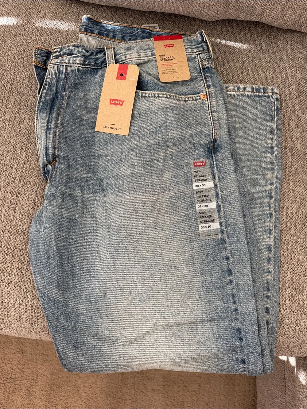 Levi's Men's Light Wash Relaxed Straight Jeans